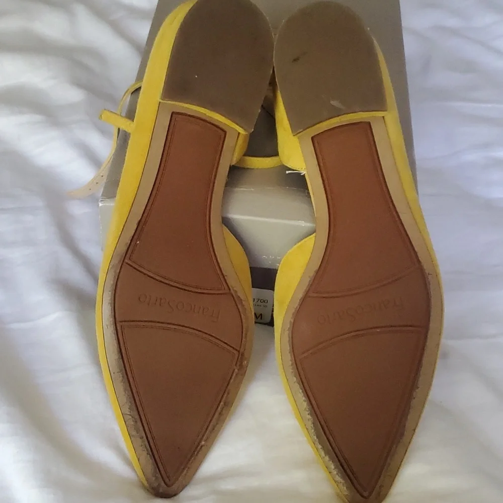 Franco Sarto yellow flat shoe sz 9M - Picture 7 of 9